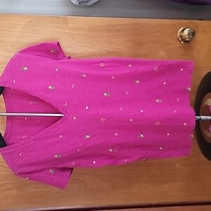 Target A New Day Hot Pink V neck T Shirt